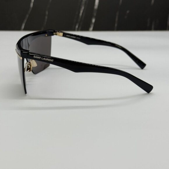 NEW SAINT LAURENT SL614 MASK 001 WOMEN BLACK SUNGLASSES SAINT LAURENT SL 614 - Picture 10 of 14